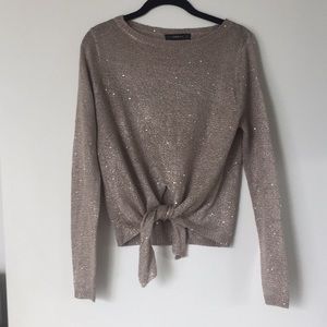 Sparkle Tie-Up Sweater